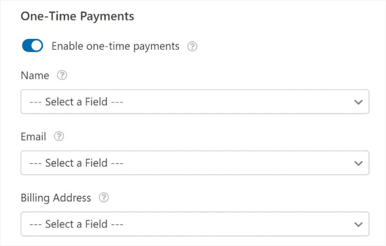 wpforms one time payments