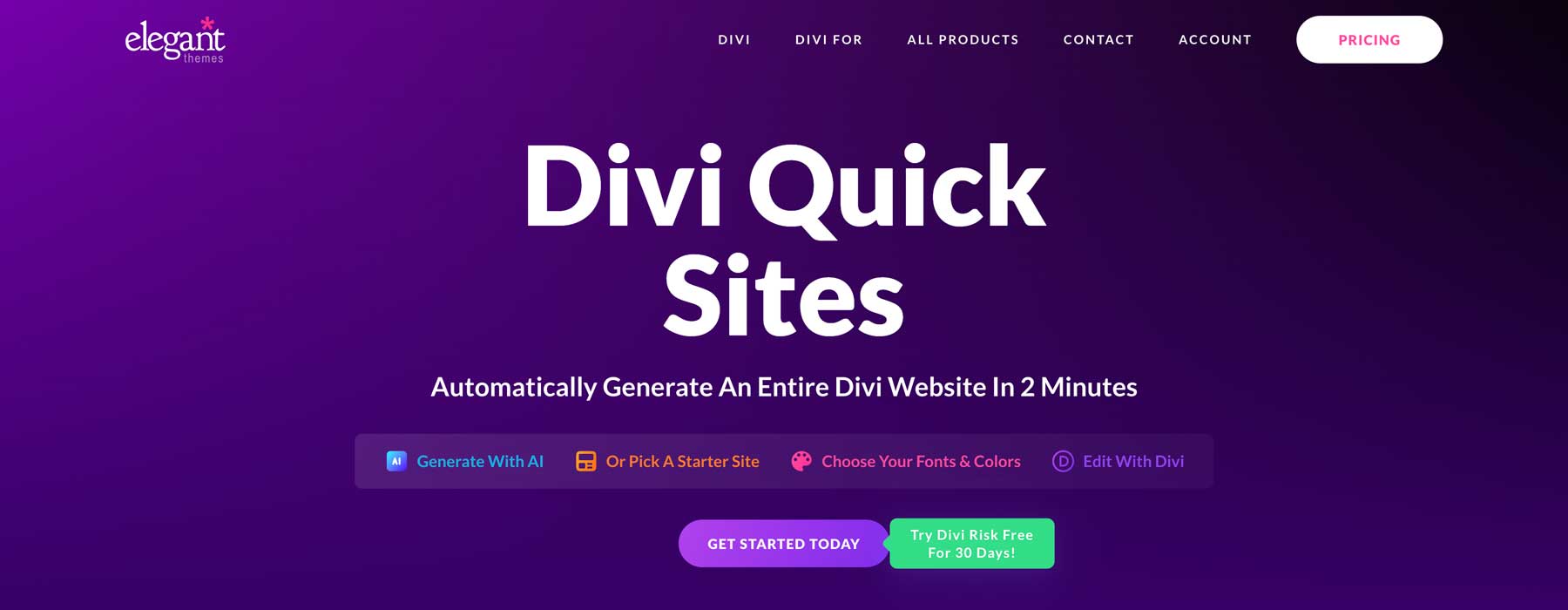 Divi schnelle Websites