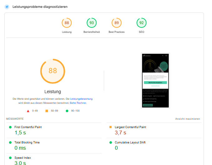 PageSpeed ​​Insights Score de Mobile - Source   