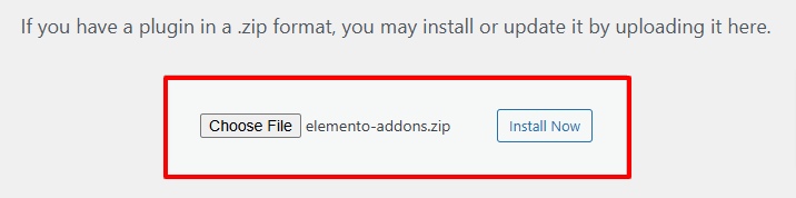 Upload Elemento Addons