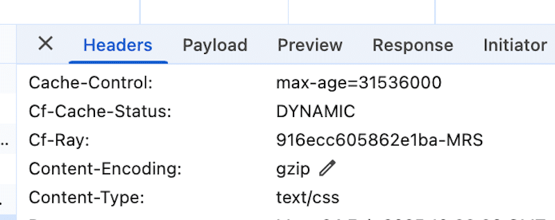 GZIP Sıkıştırmasının Chrome Dev Araçları ile Kontrol Edilmesi- Kaynak: Chrome Dev Araçları