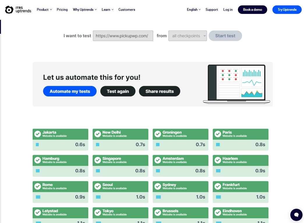 Trendências de alta: monitoramento de sites e monitoramento da API