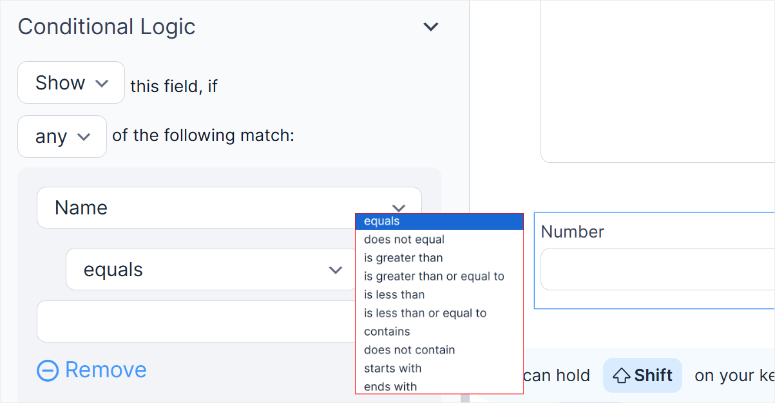 formidable forms conditional logic