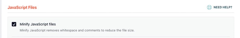 WP Roket Minify JS seçeneği