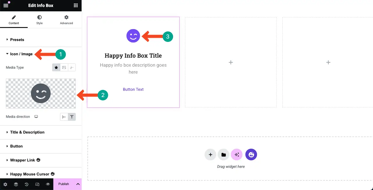Elementor 6を使用してWordPressで機能ボックスを作成する方法 Add an Icon/Image to the Feature Box