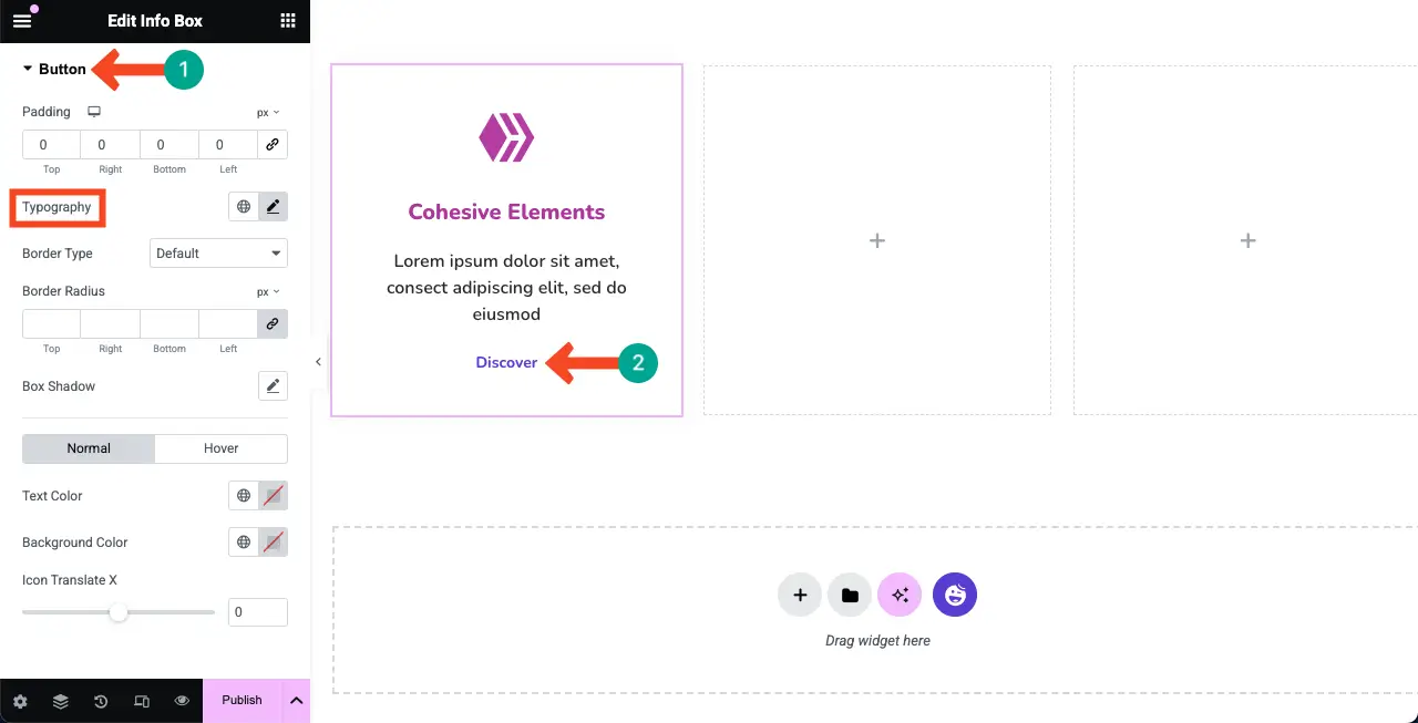 Elementor 15を使用してWordPressで機能ボックスを作成する方法 Stylize Feature Button