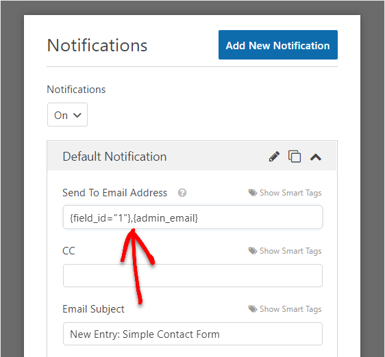 notifiche modulo con più e-mail