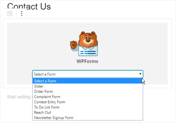 selectați-meniul-wpform-formular-drop-down