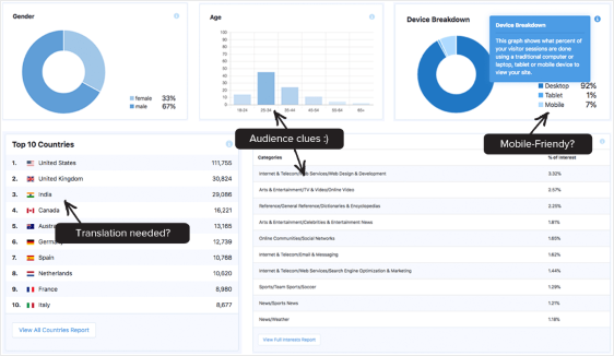 controlla le statistiche del sito all'interno della dashboard di WordPress