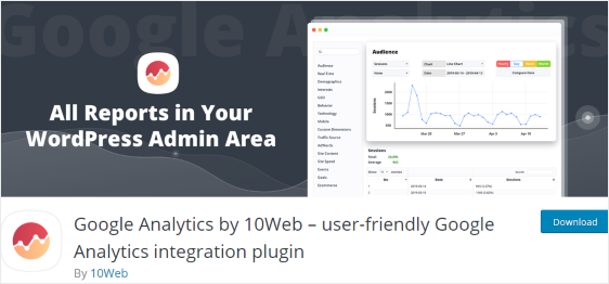 Google Analytics di 10Web