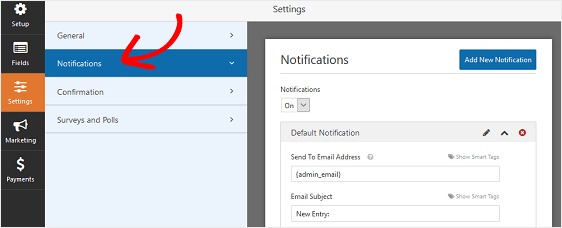 WPForms-Notifications-Settings