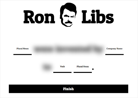 Formular im Mad Libs-Stil