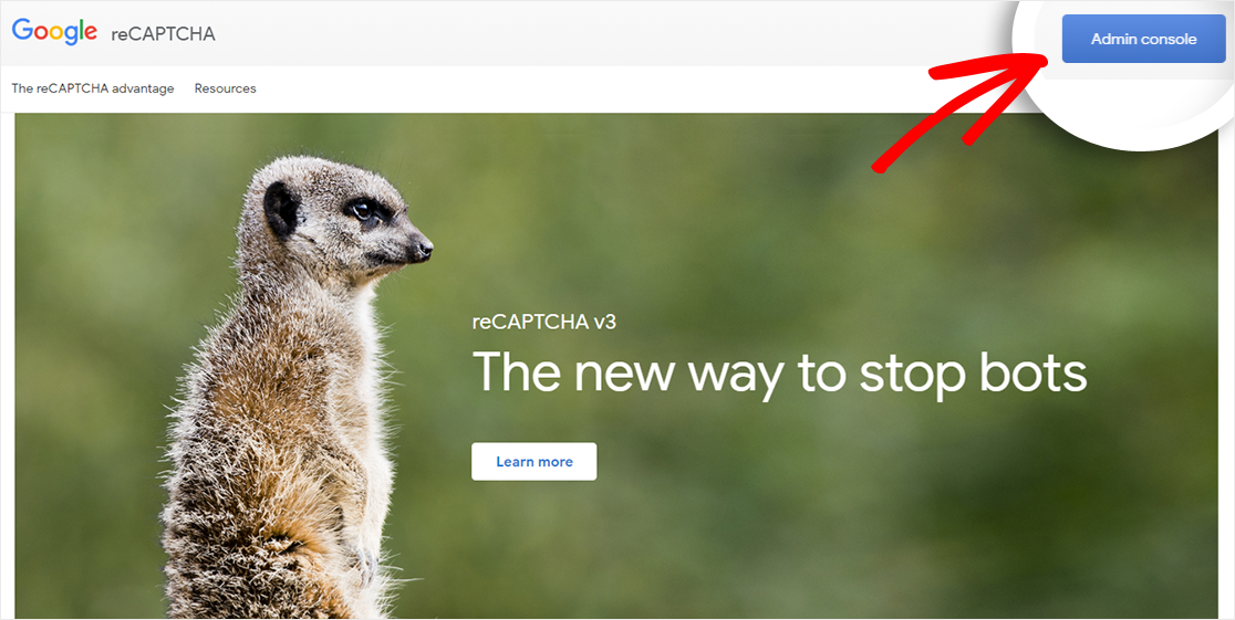 Site-ul Google reCAPTCHA