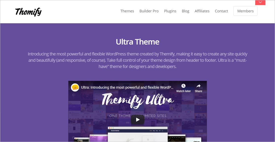 Ultra Theme tema wordpress responsif terbaik