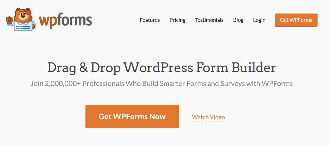 صفحة wpforms الرئيسية