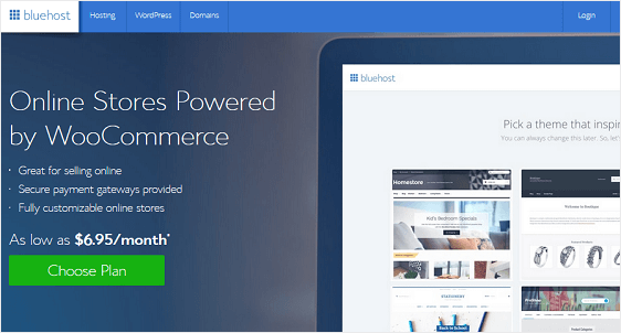 bluehost woocommerce โฮสติ้งดีล