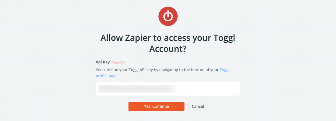 Zapier 中的切換 API 密鑰