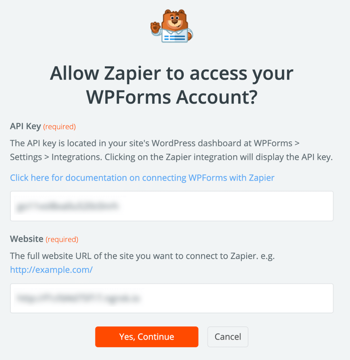 Подключение Zapier к WPForms