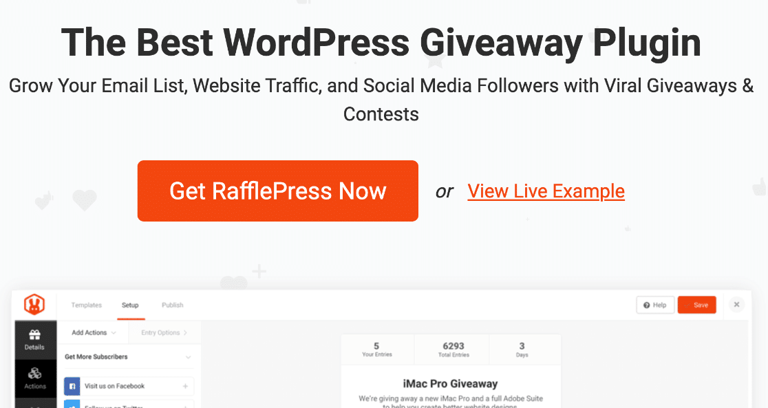 RafflePress ปลั๊กอินแนะนำเพื่อนและแจกของรางวัล