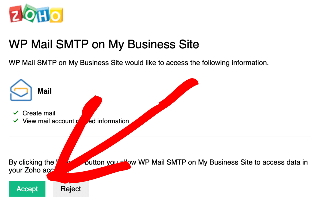 ยอมรับการเชื่อมต่อ SMTP Zoho ใน WordPress