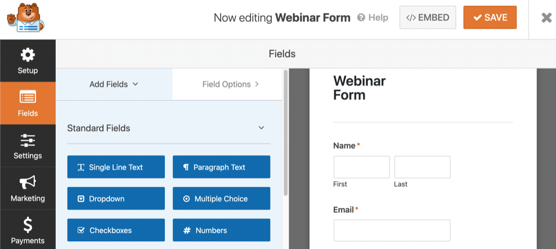 ปรับแต่งแบบฟอร์มแลนดิ้งเพจการสัมมนาทางเว็บใน WordPress