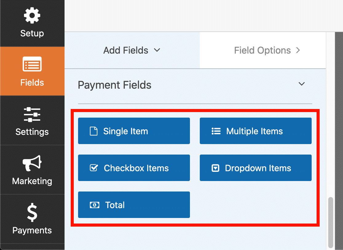 WPForms 付款字段