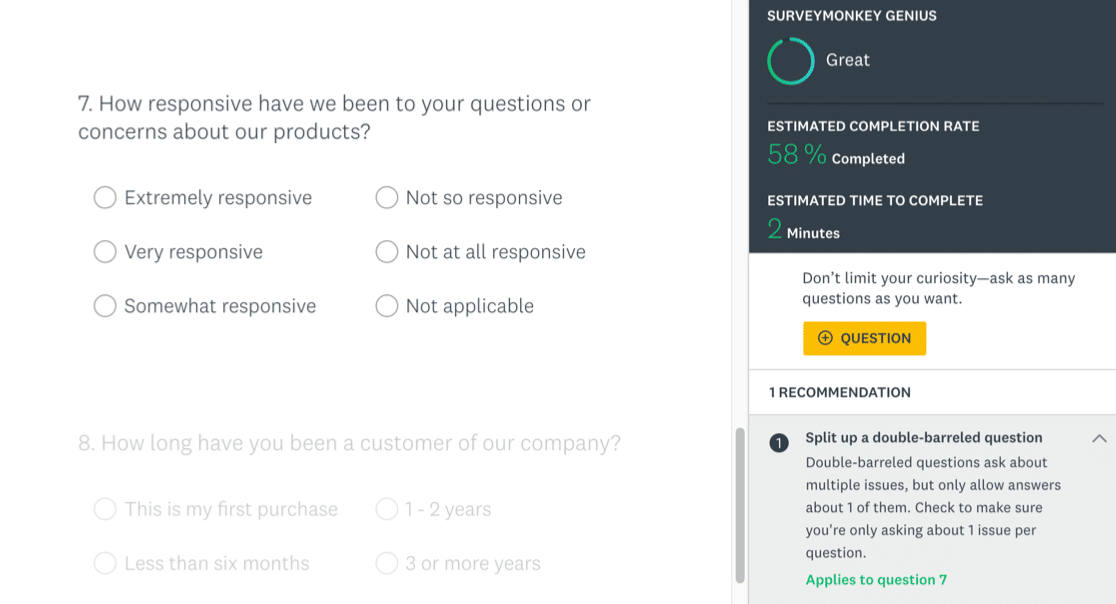 Проверки опроса SurveyMonkey