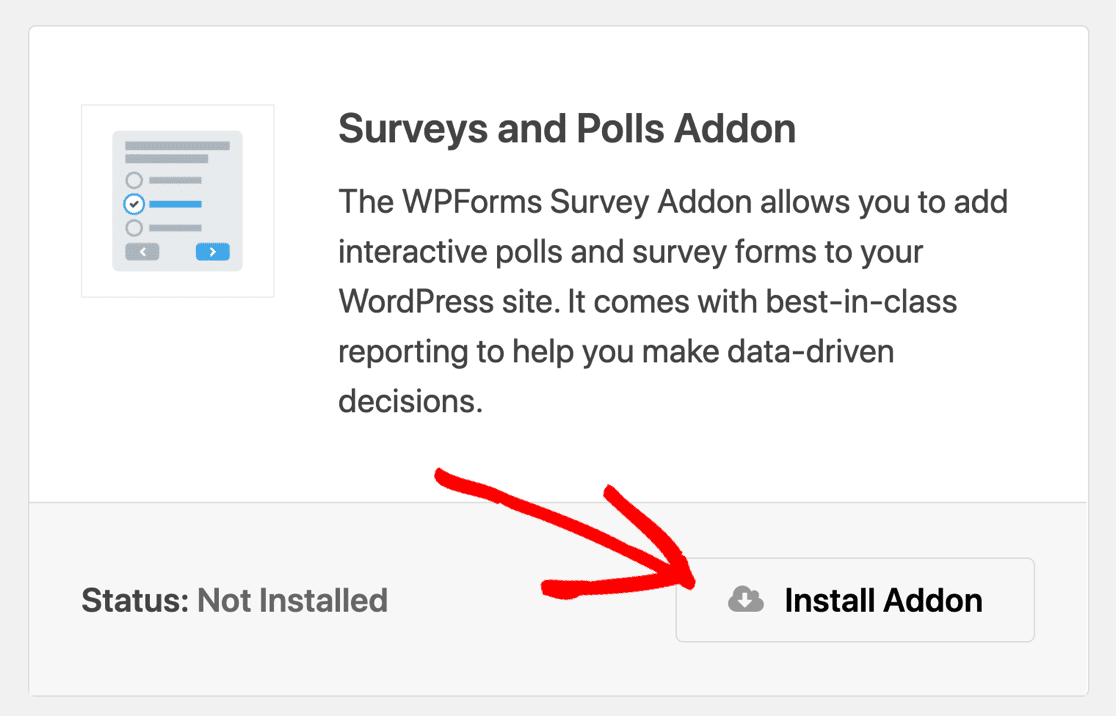 WPForms การสำรวจและการสำรวจความคิดเห็น addon