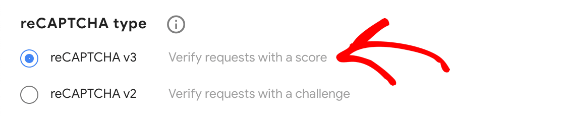 เลือก reCAPTCHA v3 เพื่อหยุดสแปมแบบฟอร์มติดต่อ