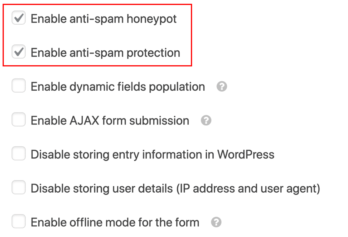 การตั้งค่าโทเค็นป้องกันสแปมและ honeypot