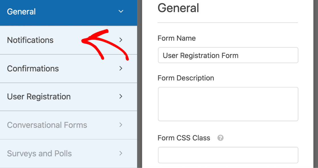 การแจ้งเตือนแบบฟอร์มการลงทะเบียนผู้ใช้ WordPress