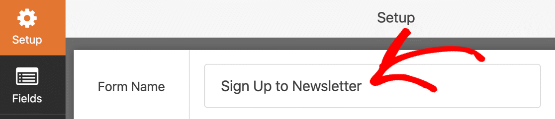 Nom du formulaire d'inscription à la newsletter SendFox WordPress