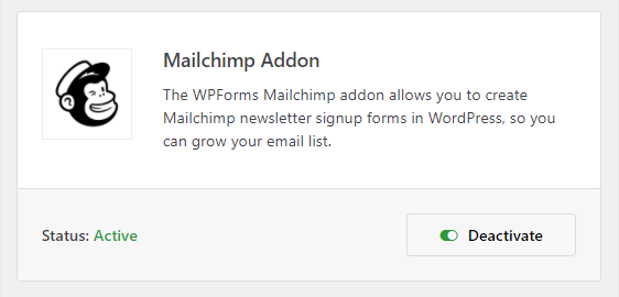 аддон mailchimp в wpforms