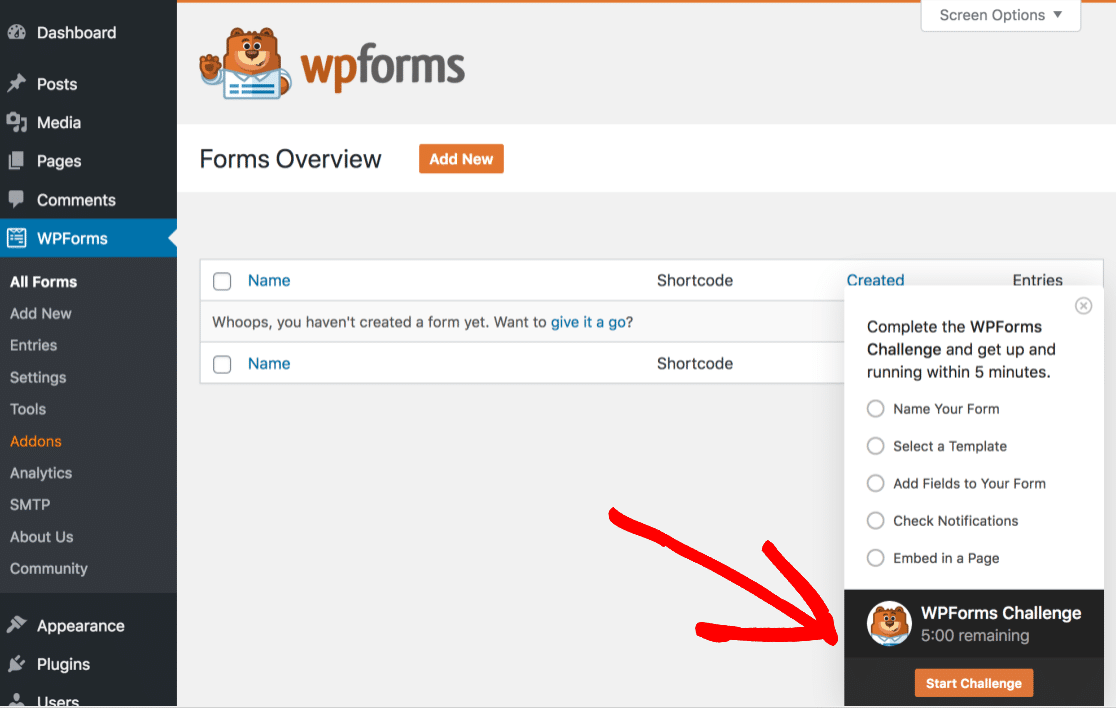 улучшенный дисплей задач wpforms