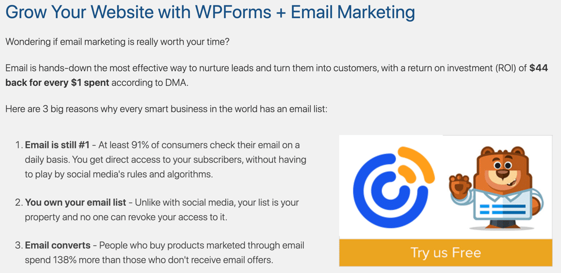 ติดต่อคงที่และ WPForms Lite