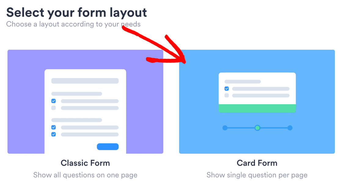 เค้าโครงการ์ดสนทนา JotForm