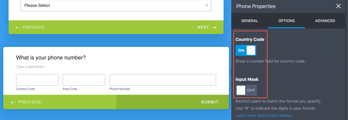 ฟิลด์โทรศัพท์ JotForm เทียบกับ Typeform และ WPForms