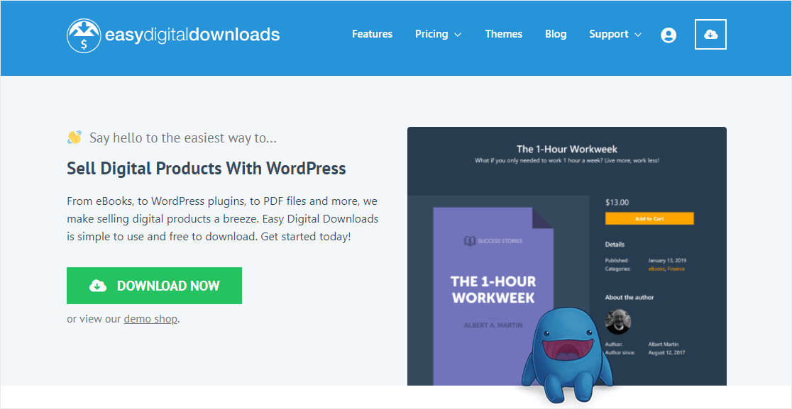 ดาวน์โหลดแบบดิจิทัลง่าย ๆ ปลั๊กอิน WordPress คอมเมิร์ซ