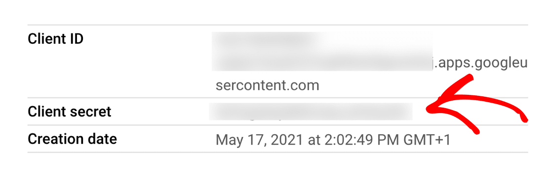 ข้อมูลลับไคลเอ็นต์ใน Google Cloud Console