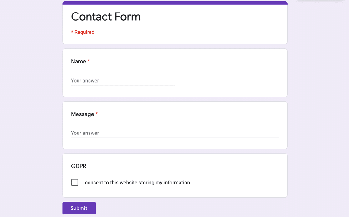 Google Forms แบบฟอร์มสำเร็จรูป