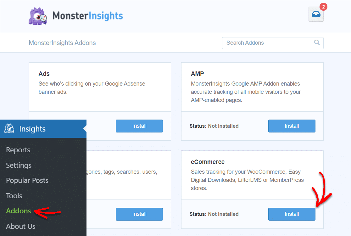 ส่วนเสริมอีคอมเมิร์ซ mostersinsights wordpress