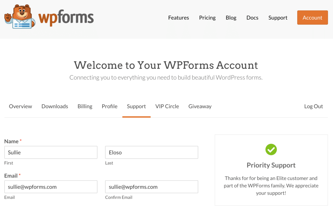 WPForms acceptă t