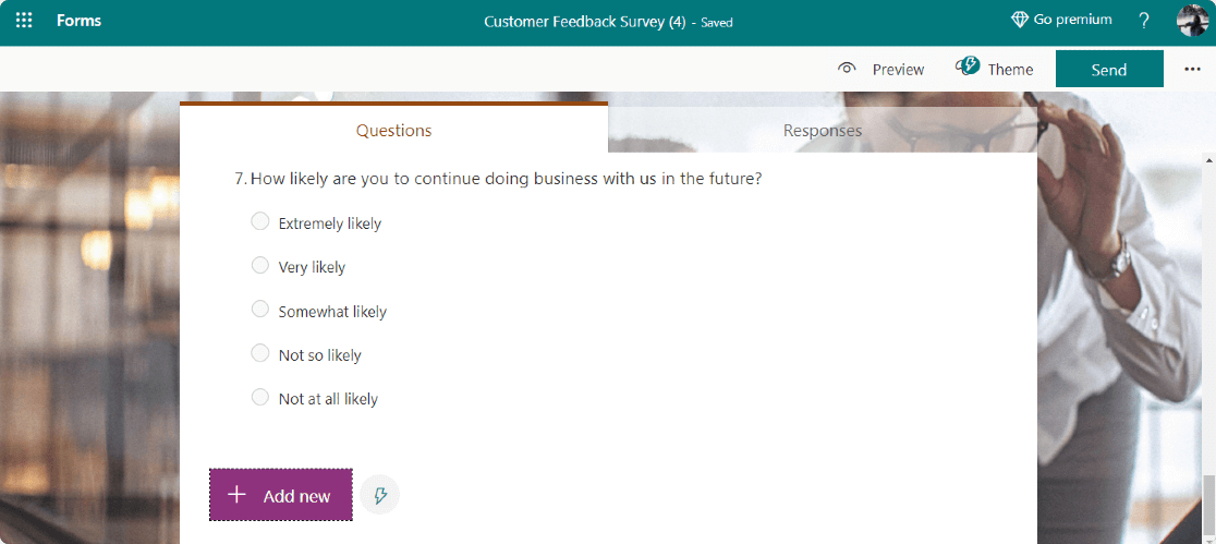 Microsoft Forms adaugă o funcție nouă