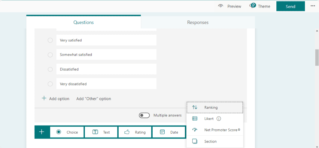 Caracteristici Microsoft Forms