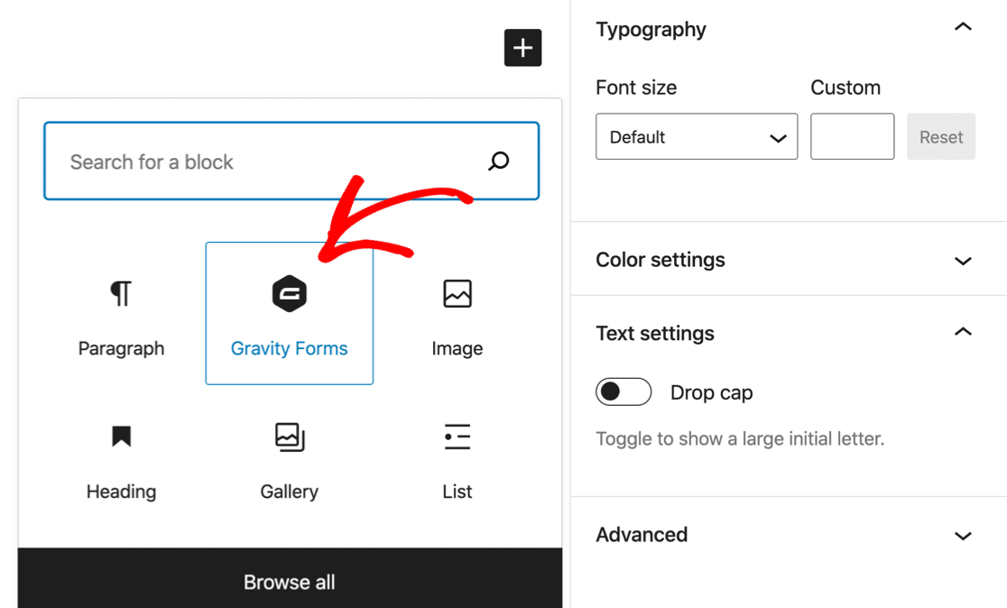 Gravity Forms ฝังอยู่ใน WordPress