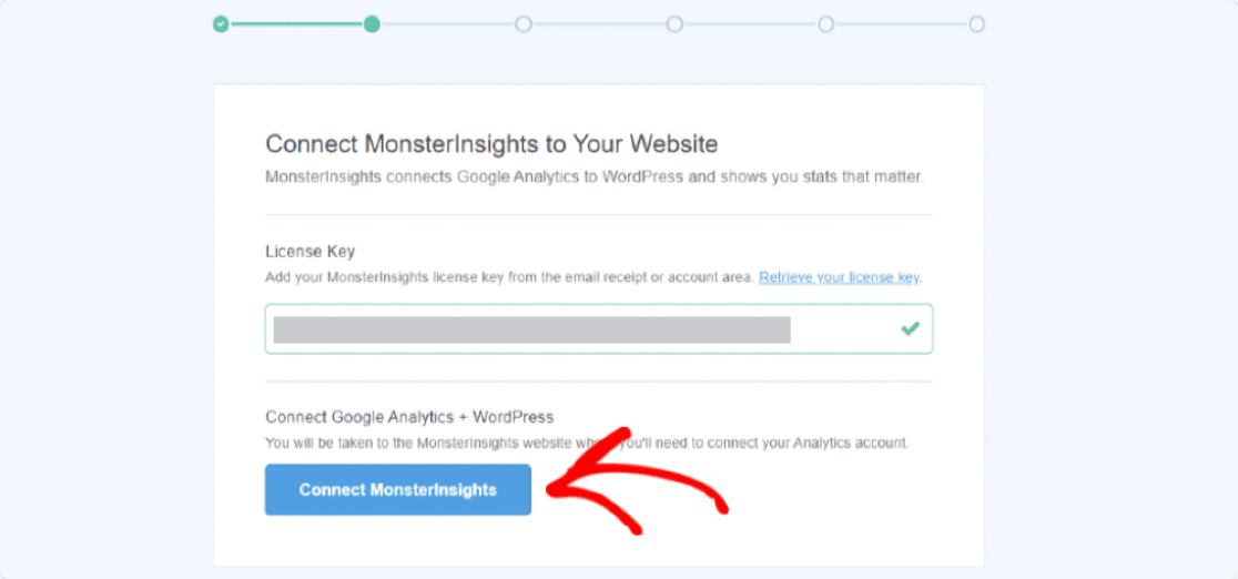 將monsterinsights連接到網站