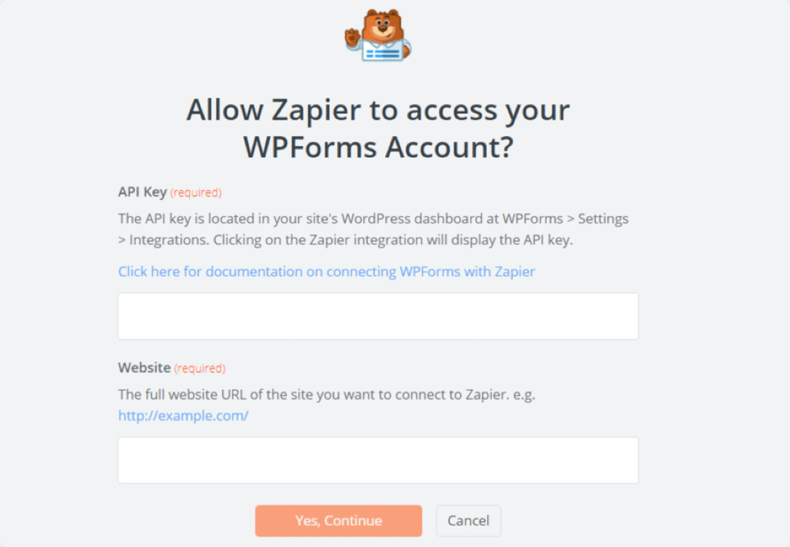 izinkan zapier mengakses WPForms