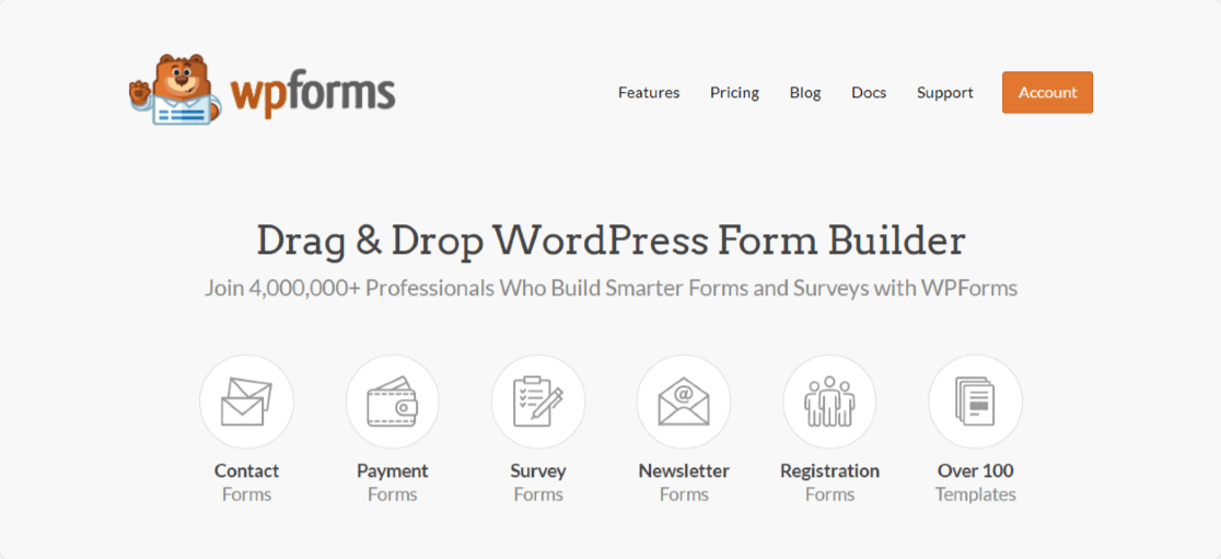 WPForms - Melhor plugin construtor de formulários